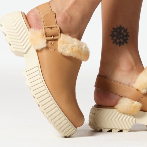 NEW Sorel Ona Ave Mules - Waterproof, Leather For Women inTawny Buff 1025 5s3 - Picture 2 of 14